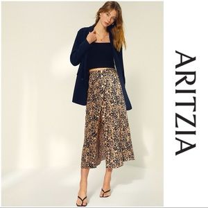 Aritzia Wilfred Amelie Skirt Black/Almond Size Sm